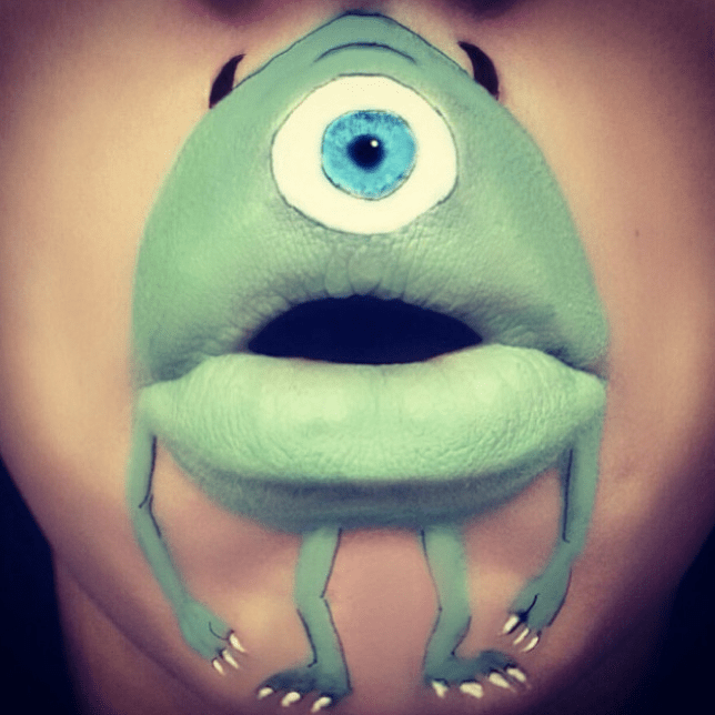 Girl Transforms Her Mouth Into Cute Famous Characters With Just Makeup
