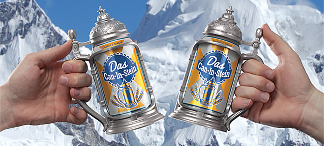 Drink Any Beer Like It’s Octoberfest With This Stein-Style Can Holder