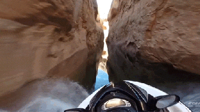 Jet Skiing Through A Canyon Looks A Lot Like Podracing In Star Wars