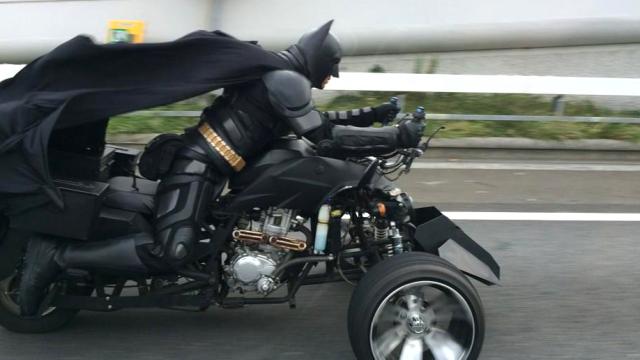 This Guy Is Driving A Batcycle Around Japan In A Perfect Batman Costume