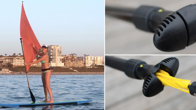 There’s A Wind-Catching Sail Hidden Inside This Stand-Up Paddle