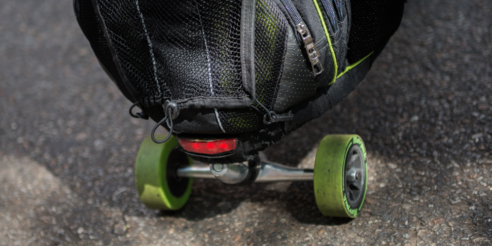 We Rode A Backpack With An Electric Skateboard Inside