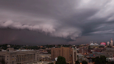 Watch This Terrifying Rolling Cloud Overtake A City In This Timelapse