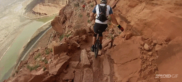 Unicycling Down A Mountain Is Pure Crazy