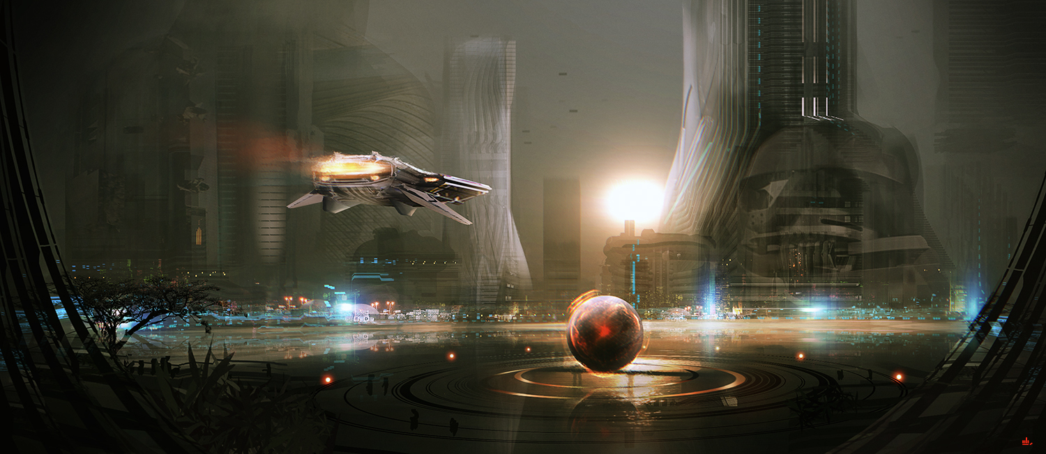 I Can’t Get Enough Of These Futuristic Spaceships And City Scenes