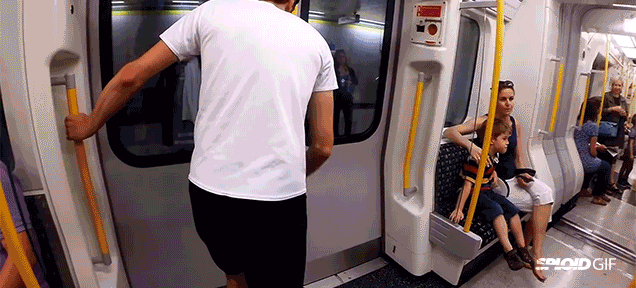 Man Runs Out Of Train Car And Races It To Get Back In At Next Station