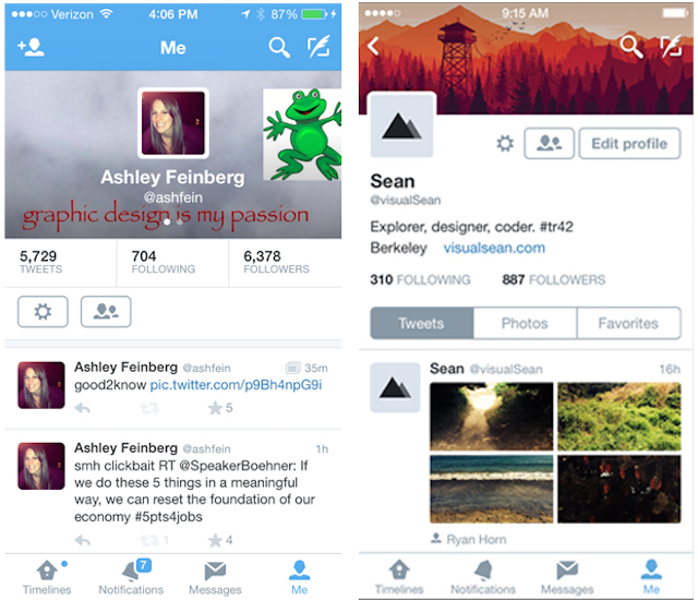 Twitter Just Totally Redesigned User Profiles For iOS 8