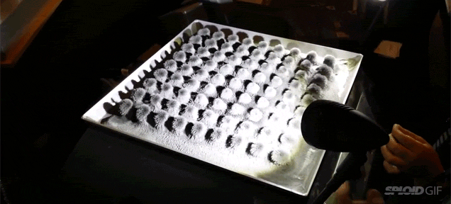 Magnetised Iron Dust Moves In Crazy Patterns With The Music