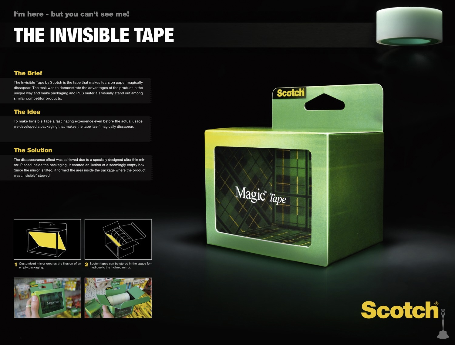 Brilliant Packaging For Invisible Clear Tape Makes The Box Look Empty