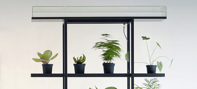 Shelving That Automatically Waters Your Plants, Even When You Forget