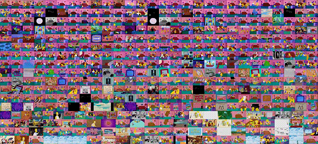 Every Single Couch Gag From 25 Years Of The Simpsons At The Same Time