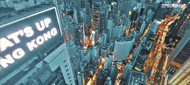 Daredevils Climb A Skyscraper In Hong Kong To Hijack A Billboard