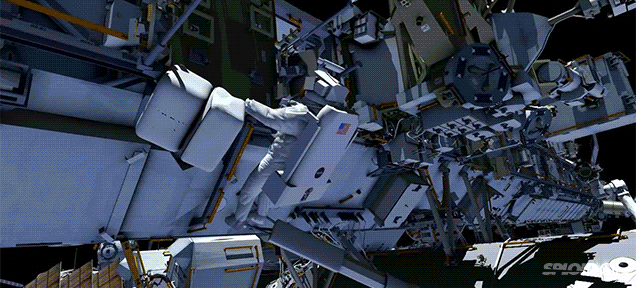 DIY Home Improvement In The Space Station Looks Hard And Dangerous