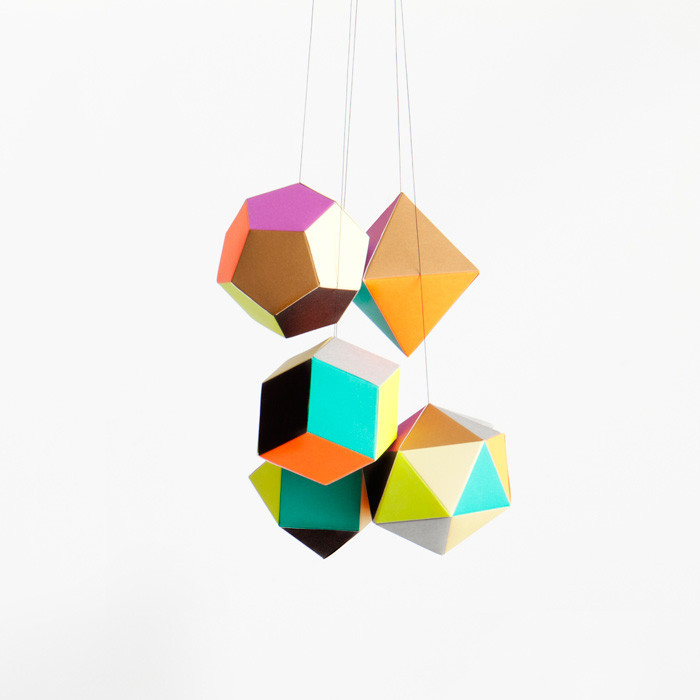 Hang These Polyhedrons Wherever You Need Some Colourful Geometry