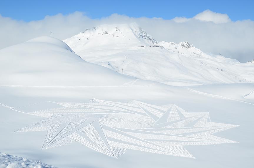 The Artist Making Beautiful Snow Art With Simple Maths And Footprints