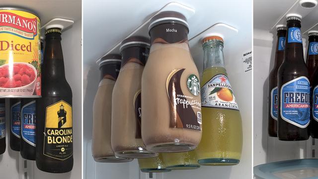 Magnetic Loft Hangs Bottles In Your Fridge To Give You More Shelf Space