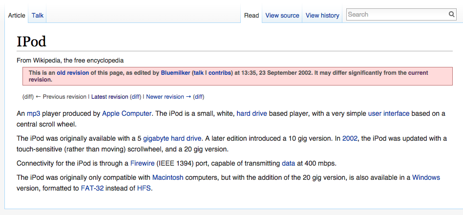 The Very First Wikipedia Entries For 19 Tech Icons