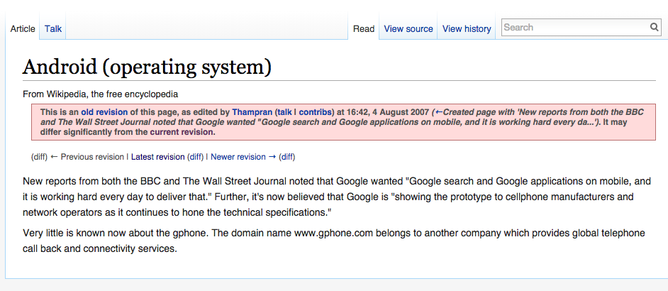 The Very First Wikipedia Entries For 19 Tech Icons