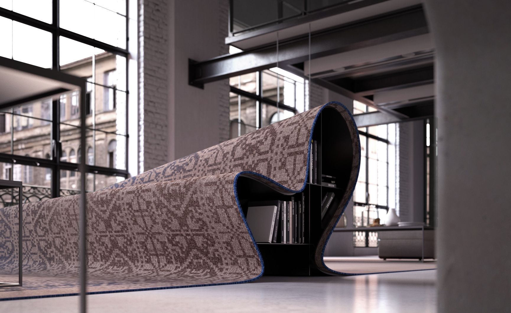 This Carpet-Covered Couch Is Uncomfortable Brilliance