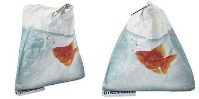 This Water-Resistant Goldfish Pouch Looks Wet But Keeps Stuff Dry