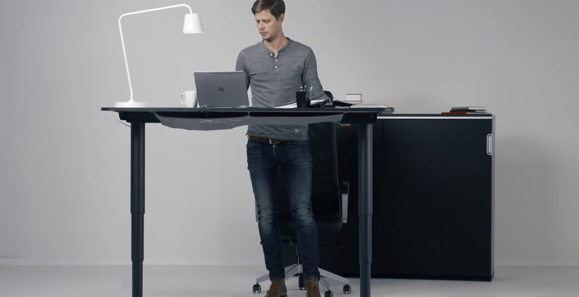This New IKEA Desk Goes From Sit To Stand With The Push Of A Button