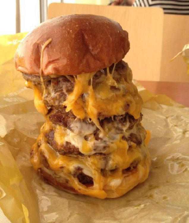 Can Anyone Really Eat This Insane Five-Patty Japanese Cheeseburger?