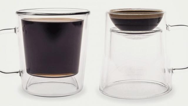 A Double-Duty Flippable Mug Holds Coffee Or Espresso