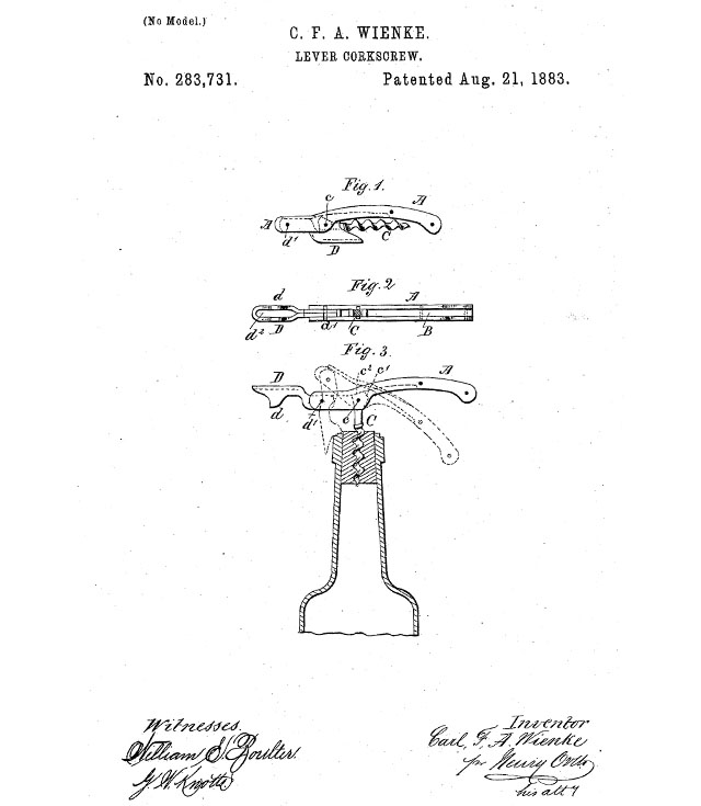A Brief History Of The Wine Corkscrew
