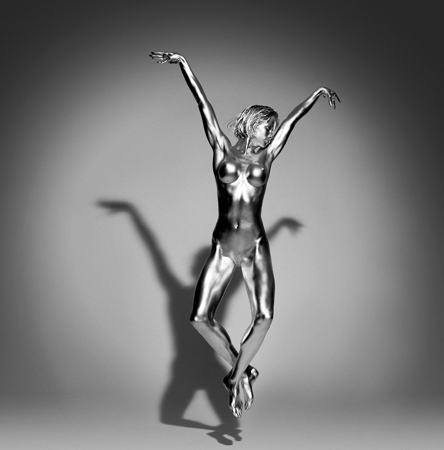 Photographer Transforms Women Into Beautiful Metallic Statues [NSFW]