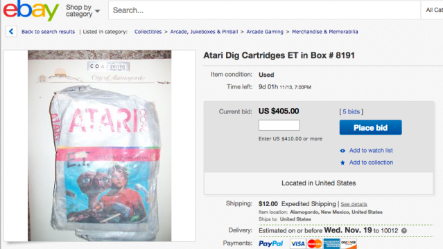 You Can Buy A Buried E.T. Atari Cartridge For A Few Hundred Bucks
