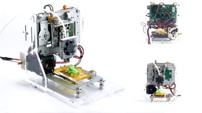 This 3D Printer Is Made Out Of A Floppy Disk Drive And Other E-Waste