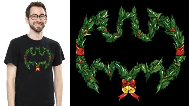 ‘Tis The Season To Wear This Festive Batman Wreath Tee