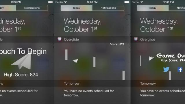 There’s Now A Game You Can Play Right In iOS 8’s Notification Center