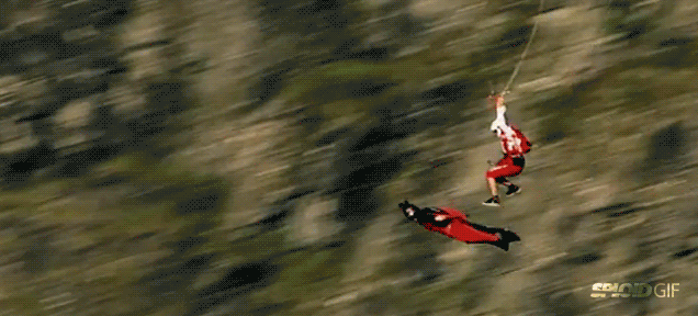Mad Man Uses Insane Wingsuit Jumper As His Personal Flying Carpet