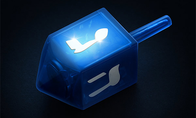 Critical Hit Dreidel Lights Up And Flashes When You Win