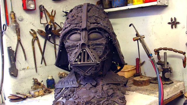 I Want This Darth Vader Sculpture Made From Scrap Metal