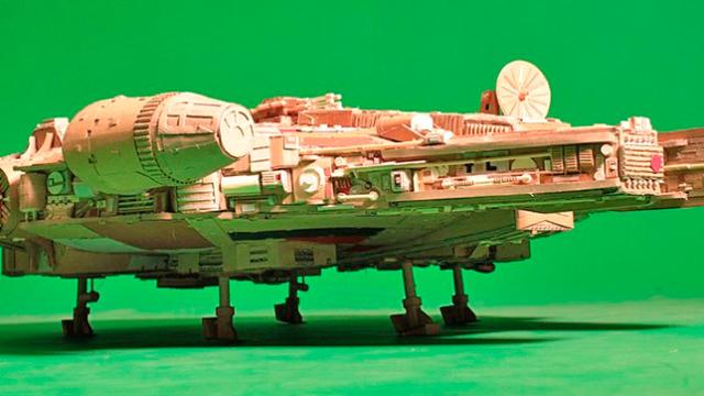 An Immaculate Millennium Falcon Model Made Entirely Of Cardboard