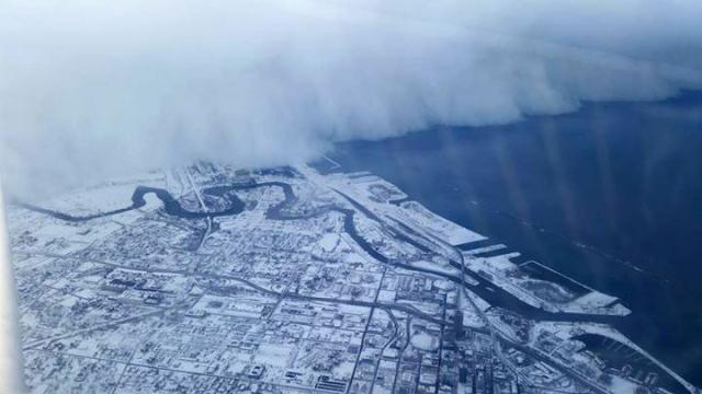 Check Out The Giant Snow Wall Swallowing New York