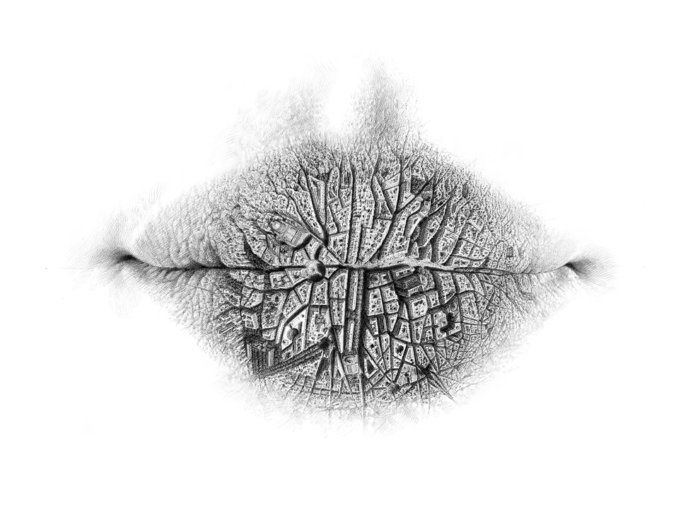 Surreal Pencil Drawings Of Lips Made From Other Things [NSFW-ish]