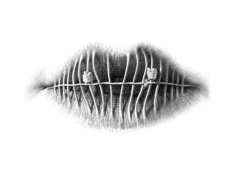 Surreal Pencil Drawings Of Lips Made From Other Things [NSFW-ish]