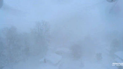 Drone Video Shows The Snow Wall Storm From The Inside