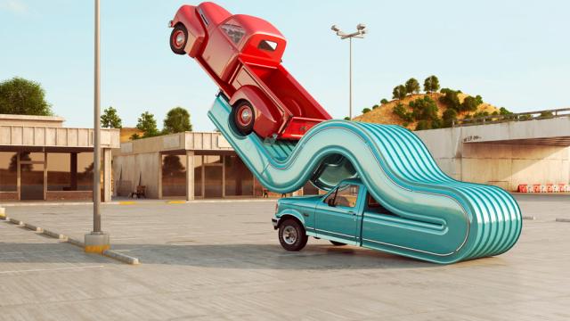 Cool Renders Of Trucks Bending Beyond The Laws Of Physics