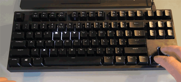 You Can Actually Play A Game Of Snake On This Hacked Backlit Keyboard