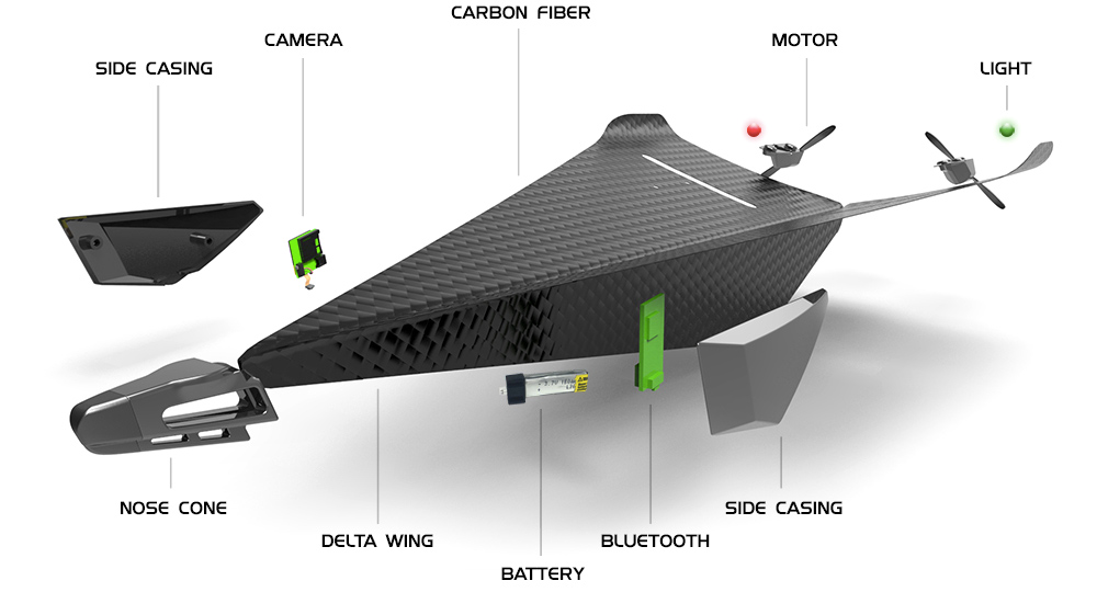 This RC Carbon Fibre Glider Looks Like A Stealthy Paper Aeroplane