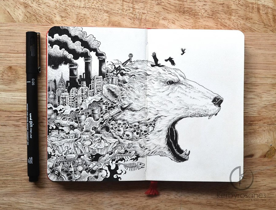 The Insanely Intricate Doodles Of Kerby Rosanes