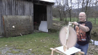 This Guy Made A Spinning Wheel Of Death With Clothespins And A Drill