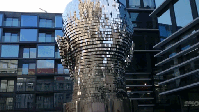 This Twisting Giant Metal Statue Would Make Kafka Proud