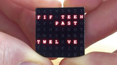 Build A Tiny Version Of Those Pricey Word Clocks On The Cheap