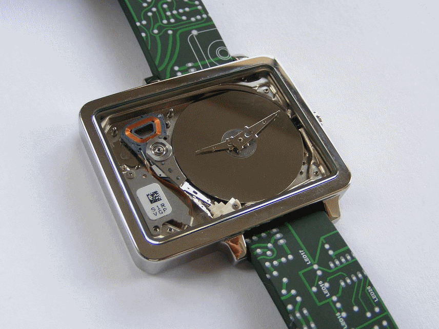 A Tiny Old Hard Drive Makes A Sweet Nerdy Watch