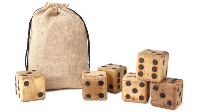 Gigantic Wooden Dice Fill Your Yard With Yahtzee